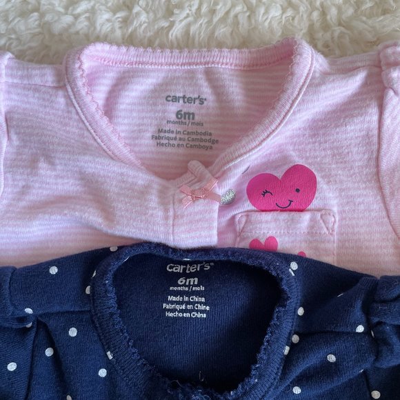 Carter's Short Sleeve Rompers - Picture 2 of 3